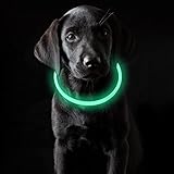 Coolzon LED Leuchthalsband Hundehalsband Aufladbar, Wasserdicht Halsband Hund 3...