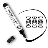 SD COLORS Schwarz Universal-Farbmarker-Lackstift, wasserdicht, für die...
