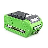 40 V 6,0 Ah 29462 Li-Ionen-Ersatz für Greenworks Akku Kompatibel mit 29462...