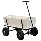 SUNNY Billy Beach Wagon Bollerwagen in Anthrazit | Kinder Handwagen aus Holz mit...