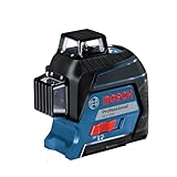 Bosch Professional Linienlaser GLL 3-80 (roter Laser, Innenbereich, max....