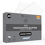 Cosmeau Waschmittel Blätter für Schwarze und Dunkle Wäsche - bis zu 60...