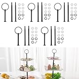 5 Pack Etageren Stangen Set, Etagere Bausatz mit Schrauben und Unterlegscheiben...