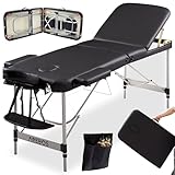 Arebos Mobile Massageliege 3 Zonen, Massagetisch, Massageliege klappbar,...