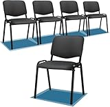 LEADZM Stapelstühle，Schwingstuhl，Bürostuhl Ohne Armlehne，mit...