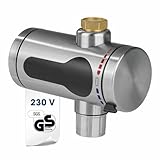 MAXXMEE elektrischer Edelstahl Durchlauferhitzer kompakt | sofort warmes Wasser...