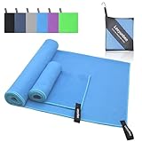 Leeyunbee Mikrofaser Handtuch 2er Set - 160 x 80 cm Badetuch Groß + 80 x 40 cm...