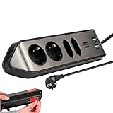 Brennenstuhl Estilo Ecksteckdosenleiste 4-Fach (Tischsteckdose mit...