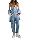 Vanchenl Damen Casual Denim Jean Overalls Lose Verstellbare Träger Baggy...