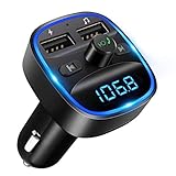 LENCENT Bluetooth FM Transmitter Auto, Adapter Bluetooth Transmitter für Auto...