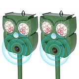 Katzenschreck Ultraschall 2 Stück, Katzenschreck für Garten, Wasserdicht IP65,...
