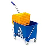 Wisch-Star Reinigungswagen mit Presse, 40x27x35cm mit 19 Liter Putzeimer mit...