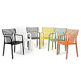 Floordirekt Gartenstuhl Sitwell mit Armlehnen – stapelbarer Designstuhl,...