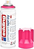 edding 5200 Permanent Spray - neonpink matt - 200 ml - Acryllack zum Lackieren...