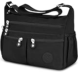 TEUEN Crossbody Bag Damen Große Kapazität Wasserdicht Nylon Umhängetasche...