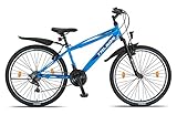 Talson 26 Zoll Mountainbike Fahrrad MIT 21-Gang, Gabelfederung & Beleuchtung...