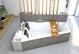 ECOLAM® Badewanne Trapezwanne Intima Duo Eckwanne für Zwei 180x125 cm Links +...