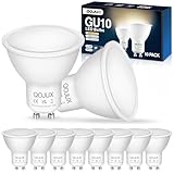 QOJUX GU10 LED Warmweiss Lampe,3.5W 593 Lumen Birne 2700K Warmweiß Spot GU10...