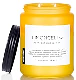 M&SENSE Limocello Sommer-Duftkerze, 550 g, 110 Stunden lang anhaltende...