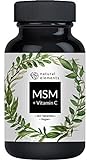 MSM 2000mg + natürliches Vitamin C - 365 Tabletten statt Kapseln -...