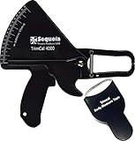 Sequoia Fitness Trimcal 4000 Body Fat Caliper with Body Measure Tape & Fat%...