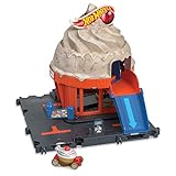 HOT WHEELS City Downtown Spielset Eiskrem-Strudel - Rennbahn-Action mit...