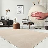 the carpet Relax Moderner Flauschiger Kurzflor Teppich, Anti-Rutsch Unterseite,...