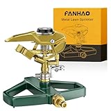 FANHAO Rasensprenger mit Metallsockel, Pulsationssprenger, Impulsprenger zur...