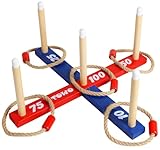 TOWO Holz Ringwurfspiel – Wurfspiel für Kinder & Erwachsene – Indoor &...