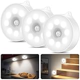 daphomeu Nachtlicht mit Bewegungsmelder，3*AAA Batteriebetriebene lampen，...
