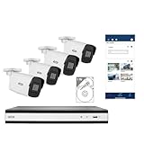 ABUS Überwachungskamera-Set inklusive 4x 4-Megapixel-PoE-Mini-Tube-Kamera,...