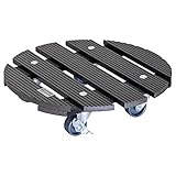 Wagner Pflanzenroller WPC Ø 29 x 7,5 cm I Blumenroller für Außenbereich +...