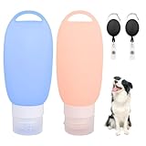 2 Stück 90ml Futtertube zum Befüllen Hund Nassfutter Silikon Reiseflaschen mit...
