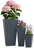 CLP Pflanzkübel groß, 3er Set für außen und innen, Outdoor XXL Blumenkübel...