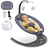 LIONELO Ralf 2in1 Babywippe und Liegestuhl, Fernbedienung, 12 Melodien, zwei...