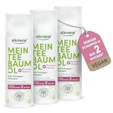 alkmene Mein Teebaumöl Anti Schuppen Shampoo 3x 200 ml - weniger Schuppen in 2...