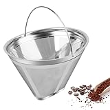 Fonyet Kaffeefilter Größe 4 Wiederverwendbar Kaffeefilter Edelstahl Kaffee...