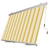 La zappa Kassettenmarkise für Balkon und Veranda mit Armen wasserdichte Plane...