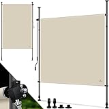 KESSER® Klemmmarkise Senkrechtmarkise außen 200x310cm Ausziehbar & Blickdicht...