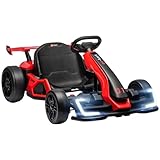 HOMCOM Kinder Elektro Gokart 24 V 6-12km/h Drift Kart mit Driftmodus, Langsamem...
