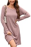 STYLEWORD Strickkleid Damen Kleid Langarm Herbstkleid Pulloverkleid Elegant...