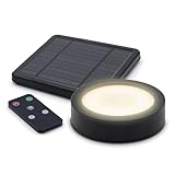 LED Solar Magnet Pavillon Leuchte schwarz mit Ferbedienung - Ø 12 cm -...