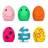 Hundespielzeug Quietschend, 6 PCS Rubber Bouncy Egg Balls mit Quietschspielzeug,...