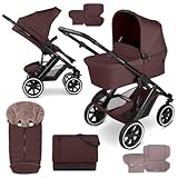 ABC Design Kinderwagen Set Salsa 5 Air Umbra - 2in1 Kombi-Kinderwagen ab Geburt...