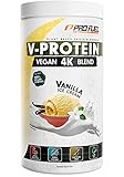 Vegan Protein VANILLE - V-Protein 4K Blend, 750g | Unglaublich lecker & cremig |...