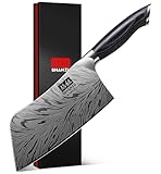 SHAN ZU Küchenmesser aus Pulverstahl, 18 cm Japanisches Hackmesser...