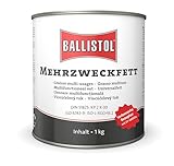 BALLISTOL 25351 Mehrzweckfett 1kg Eimer – Wasserbeständiges Universalfett –...