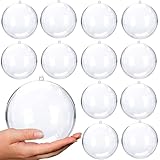 12PCS DIY Weihnachtsdekorative Kugel, klare Kunststoff füllbare Ornamente,...