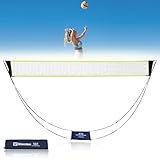 ADMAY Badmintonnetz, Tennisnetz, Volleyballnetz für Garten und Outdoor, 3m...