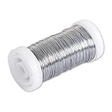 Rayher Blumendraht, silber, 0,35 mm ø, Spule 100 m, Material Eisen, verzinkt,...